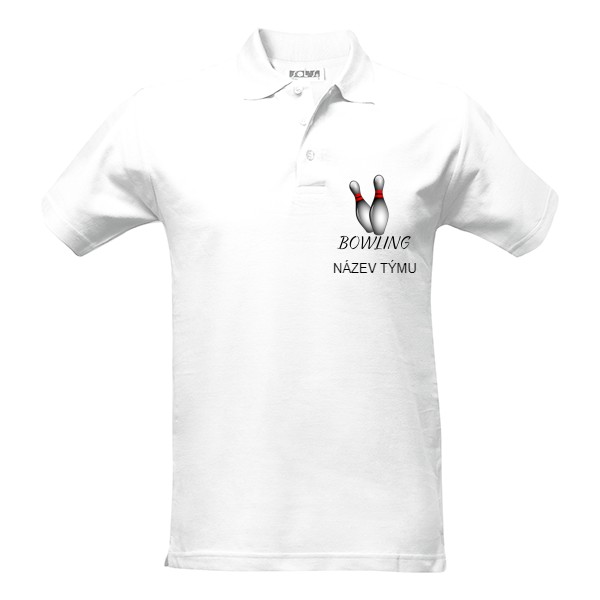 Pánská polokošile Cotton s potiskem Tričko Bowling team