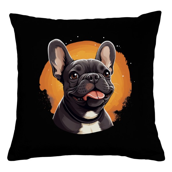 Polštář bavlněný  s potiskem Buldoček