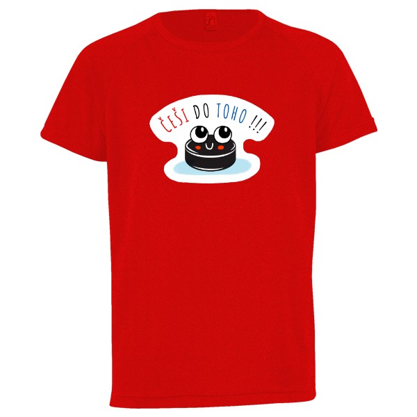 Dětské funkční tričko  s potiskem ČEŠI DO TOHO !!!