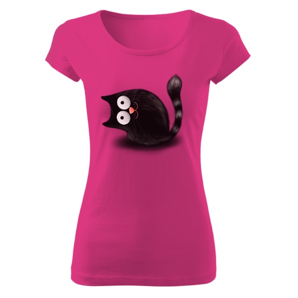 Tričko s potiskem Chlupatá kočka