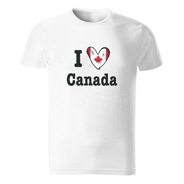 Tričko s potiskem I love Canada