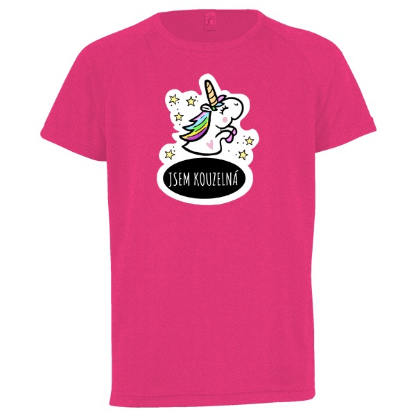 Dětské funkční tričko  s potiskem JSEM KOUZELNÁ