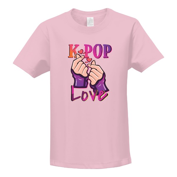 Tričko s potiskem K-POP LOVE