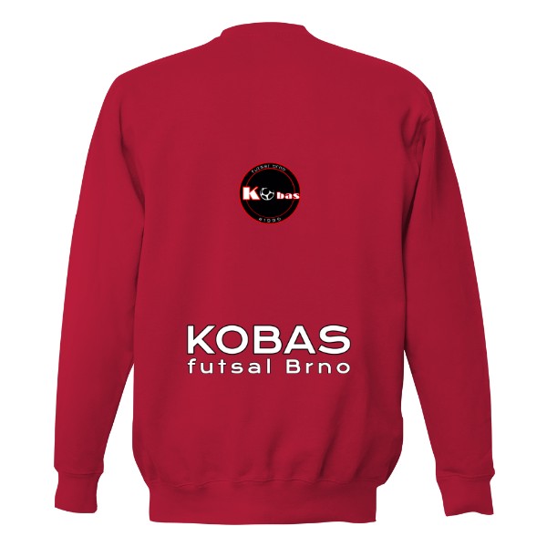 Mikina bez kapuce Unisex s potiskem Kobas futsal Brno