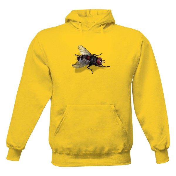 Pánská mikina s kapucí s potiskem Moucha domácí