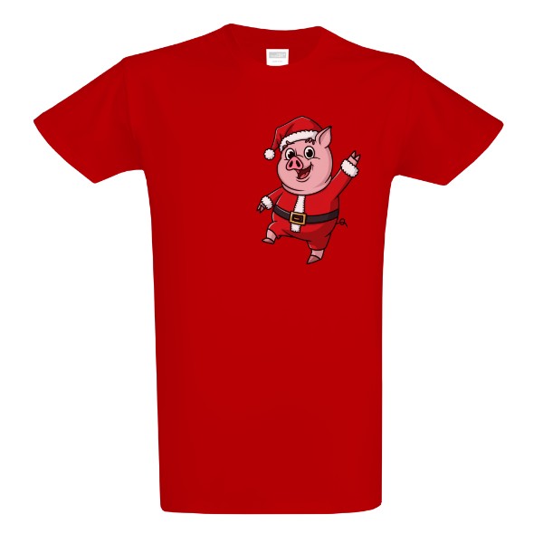 Tričko s potiskem Vánoční prasátko