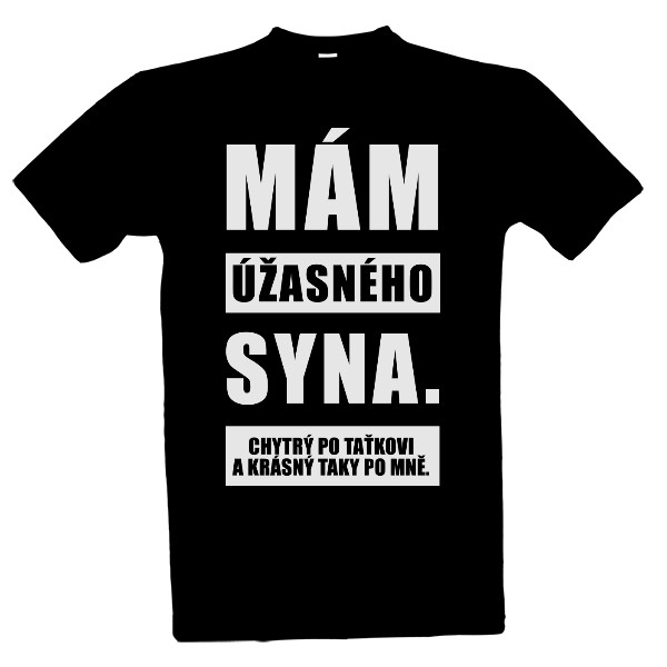Tričko s potiskem úžasný syn