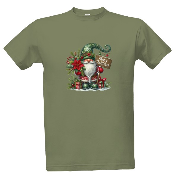 Tričko s potiskem Vánoční skřítek